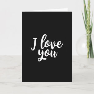 Carte de déclaration d'amour minimaliste