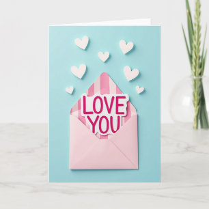 Carte de déclaration d'amour pastel sincère