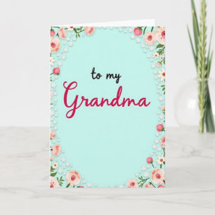 Carte de déclaration d'amour pour grand-mère chéri