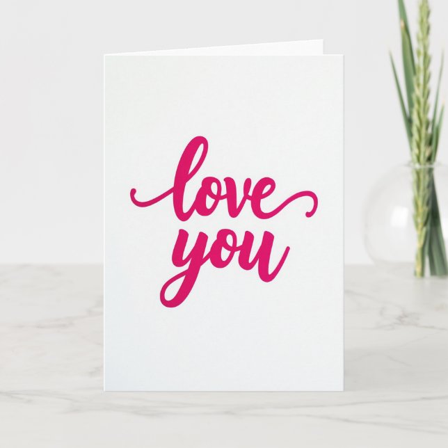Carte de déclaration d'amour romantique (Devant)