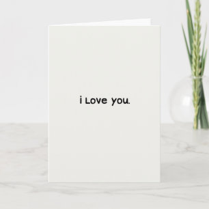Carte de déclaration d'amour romantique blanche