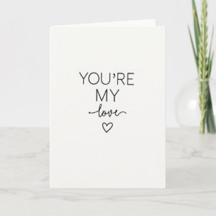 Carte de déclaration d'amour simple