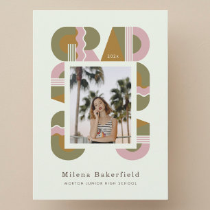 Carte de déclaration de photo de remise de diplôme