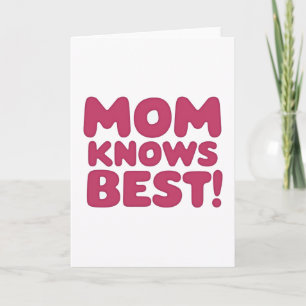 Carte de déclaration Fuchsia Maman sait mieux