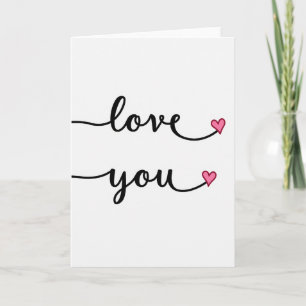 Carte de déclaration Love You Hearts