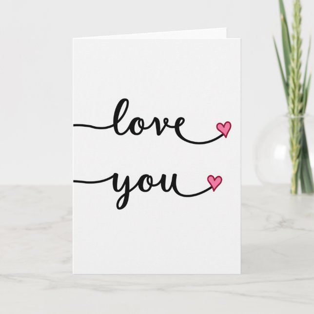 Carte de déclaration Love You Hearts (Devant)