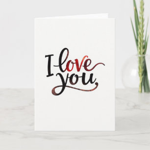 Carte de déclaration romantique 'Je t'aime'