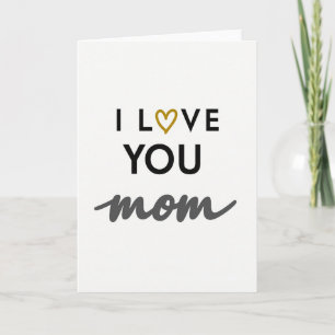 Carte de déclaration simple « Je t'aime maman »