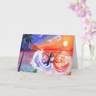 Carte de déesse féminine divine