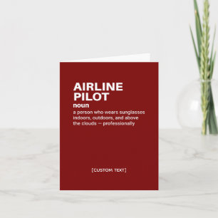 Carte de définition d'Humour de pilote de ligne