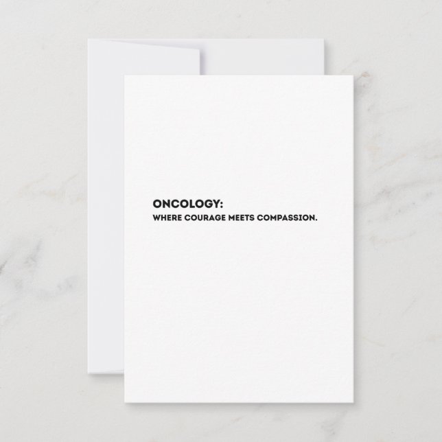 Carte de définition d'oncologie – Merci oncologue  (Devant)