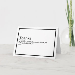 Carte de définition Merci