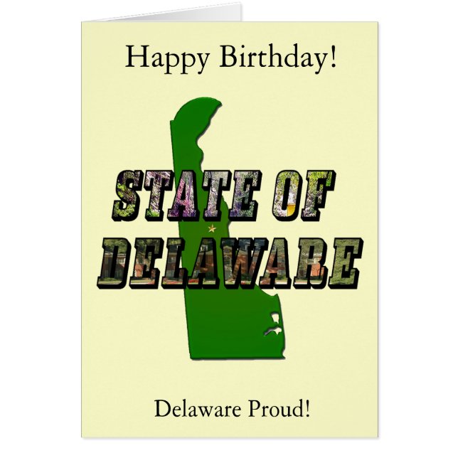Carte de Delaware pour anniversaire (Devant)