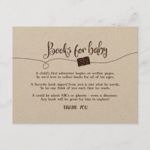 Carte de demande "Adventure Await" "Books for Baby