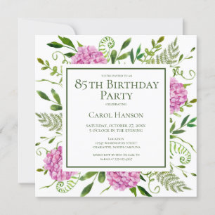 Carte de demande d'anniversaire 85 ans avec horten