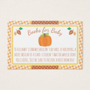Carte de demande de Baby shower Citrouille d'autom