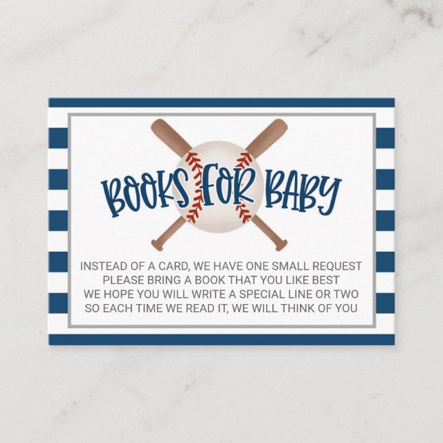 Carte de demande de Baby shower de base-ball (Devant)