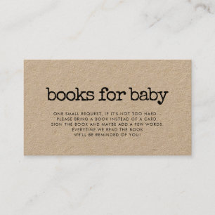 Carte de demande de baby shower de machine à écrir