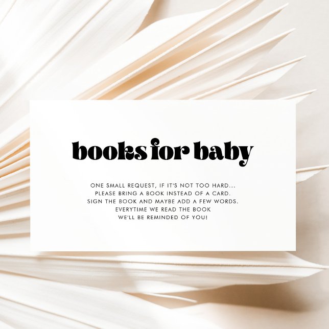 Carte de demande de Baby shower de script rétro vi (Créateur téléchargé)