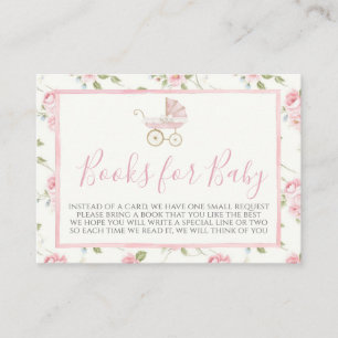 Carte de demande de Baby shower Floral rose