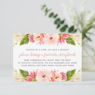 Carte de demande de Baby shower Floral rose modern