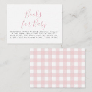 Carte de demande de Baby shower rose En vichy