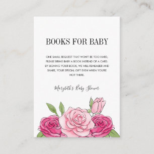 Carte de demande de Baby shower Rose Pink Watercol
