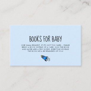 Carte de demande de carnet de baby showers de fusé
