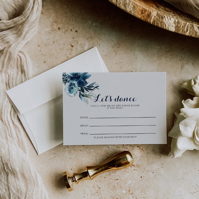 Carte de demande de chansons Mariage aquarelle (Créateur téléchargé)