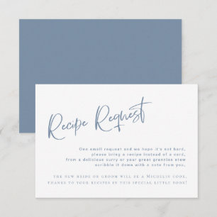 Carte de demande de Fête des mariées bleue Denim