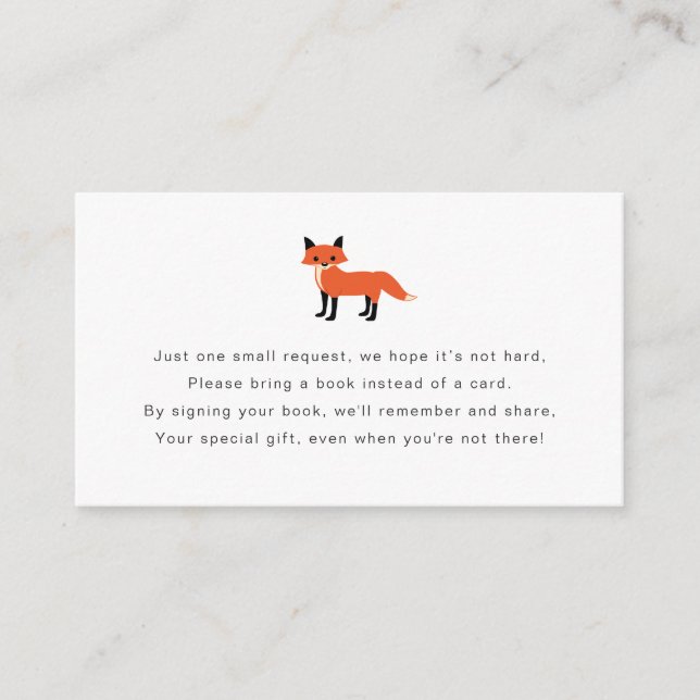 Carte de demande de livre animal Woodland (Devant)