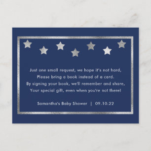 Carte de demande de livre Navy Silver Star, livres