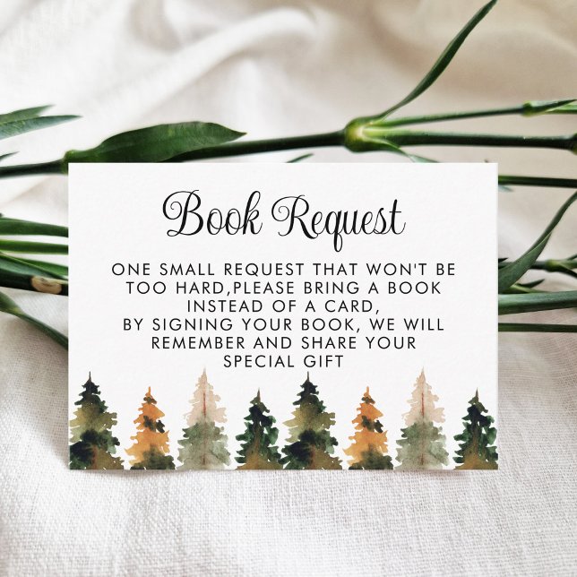 Carte de demande de livre pour baby shower sur le  (Créateur téléchargé)