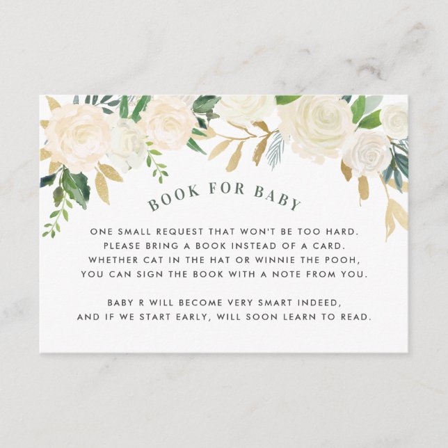 Carte de demande de livre pour bébé pour la baby s (Devant)
