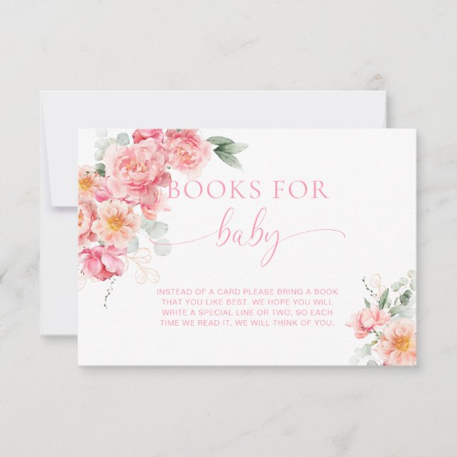 Carte de demande de livres pour bébé Piper Peony (Devant)