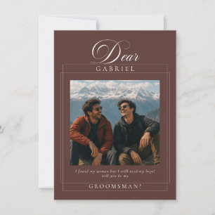 Carte de demande de proposition de garçon d'honneu