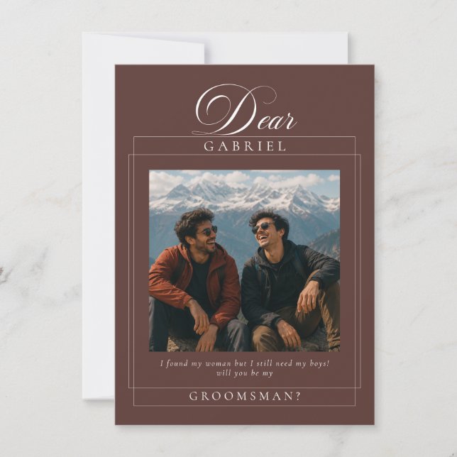 Carte de demande de proposition de garçon d'honneu (Devant)