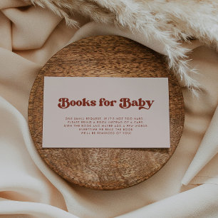 Carte de demande de réservation de Baby shower ros