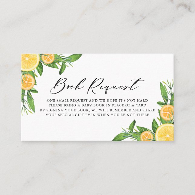 Carte de demande de réservation de Baby showers ci (Devant)