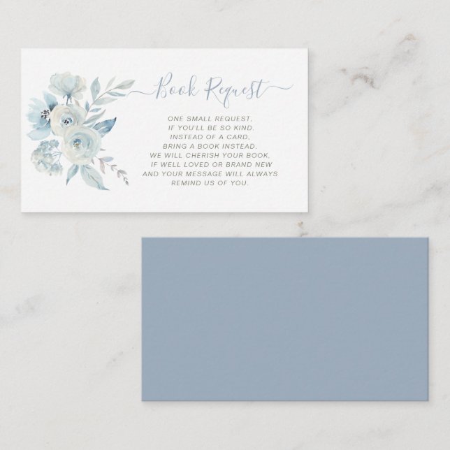 carte de demande de réservation pour bébé en fleur (Devant / Derrière)