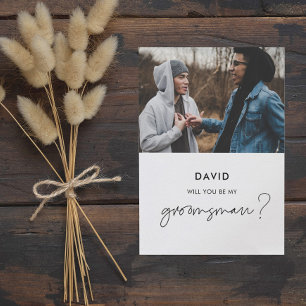 Carte de demande de témoin de mariage minimaliste