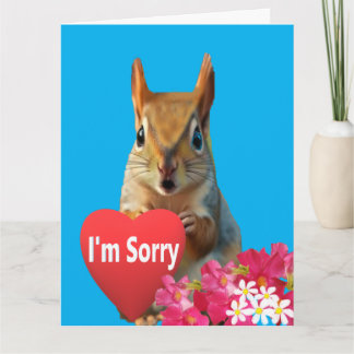 Carte de demande d'excuses Squirrelly Sweet Heart