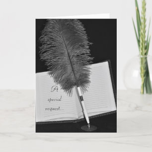 Carte de demande du préposé au livre d'hôtes