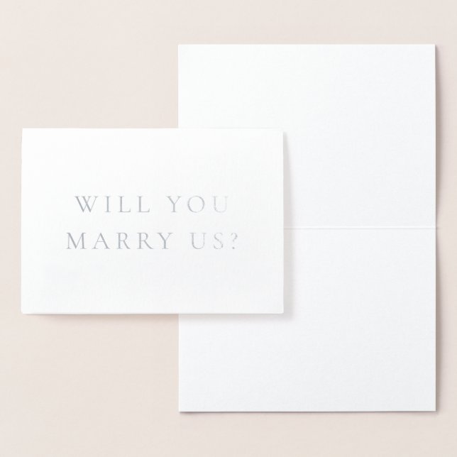 Carte de demande en mariage pour célébrant minimal (Affichage)