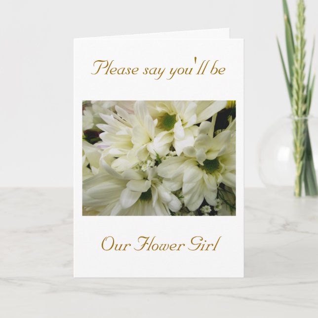 Carte de demande pour fille Chrysanthemum Flower (Devant)