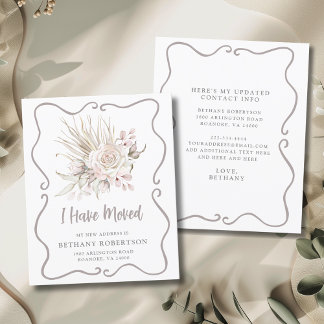 Carte de déménagement Maison neuve Budget Roses ro