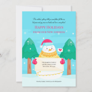 Carte de déménagement pour les fêtes