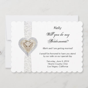 Carte de demoiselle d'honneur de mariage licorne e