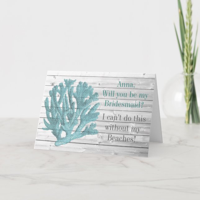 Carte de demoiselle d'honneur drôle (Devant)