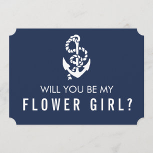 Carte de Demoiselle d'Honneur Fleuriste Corde et